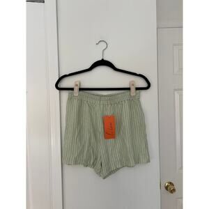 La Detresse NWT Mint Green & White Striped Cool Girl Pull On Boxer Shorts